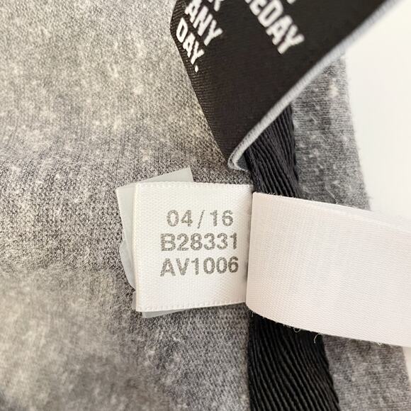 Adidas Logo V-Neck  Short Sleeve Tee Gray Small - Picture 6 of 10